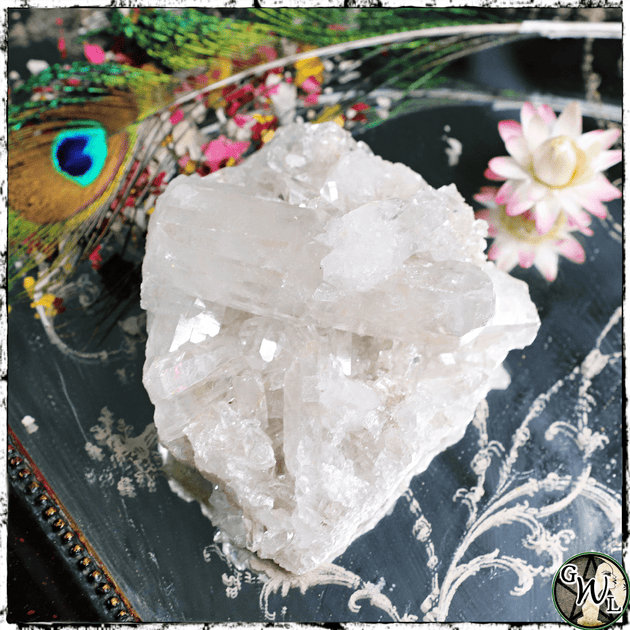 Clear Quartz Crystal Cluster Energy Magnifier, Power Stone