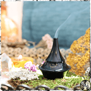 Black Brass Cone Incense Burner | Mini Censer, Ritual Tool