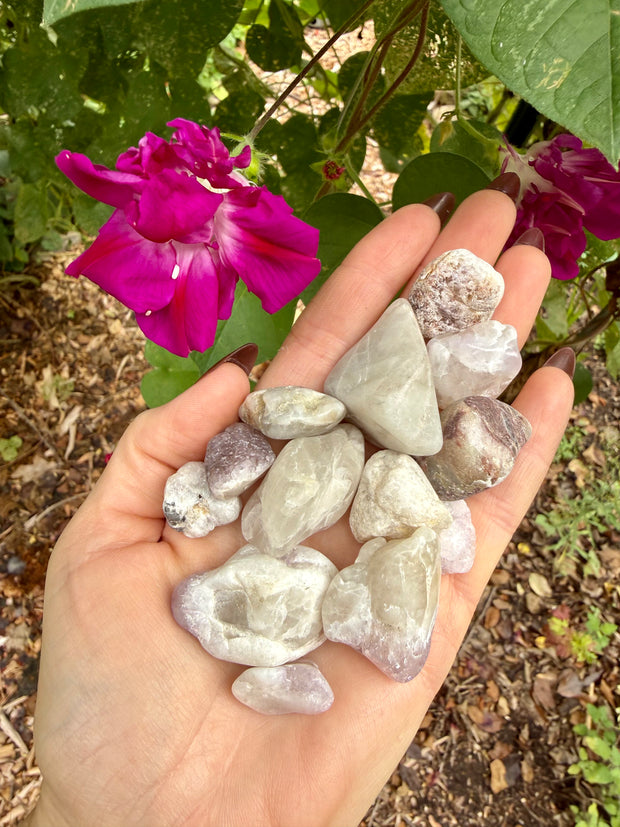 Spirit Quartz Crystal, Tumbled | Aura Shield, Unity