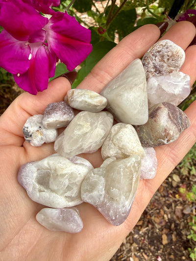 Spirit Quartz Crystal, Tumbled | Aura Shield, Unity