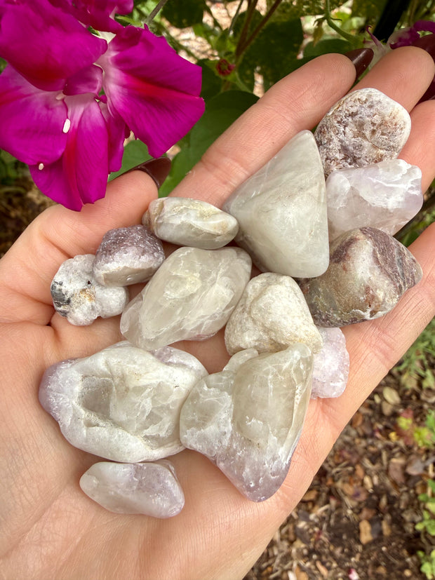 Spirit Quartz Crystal, Tumbled | Aura Shield, Unity