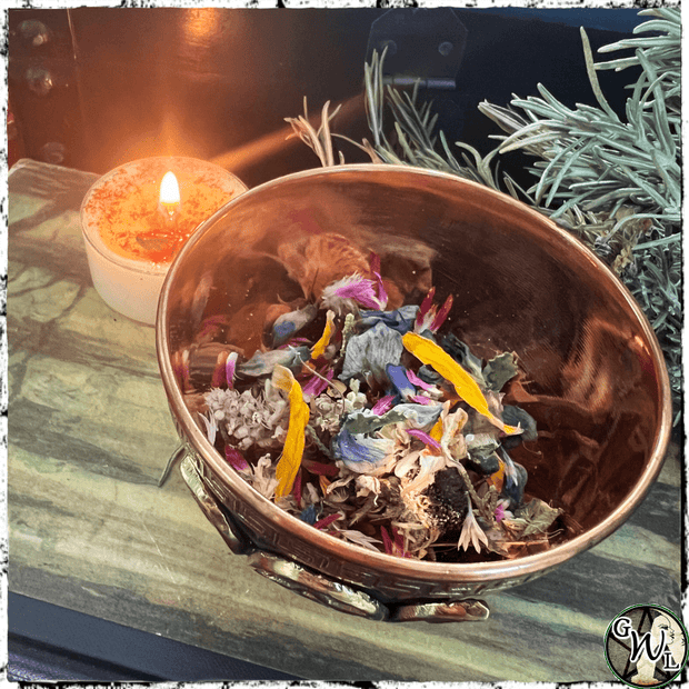 Copper Triple Moon Ritual Bowl | Hold Offerings, Herbs, Incense