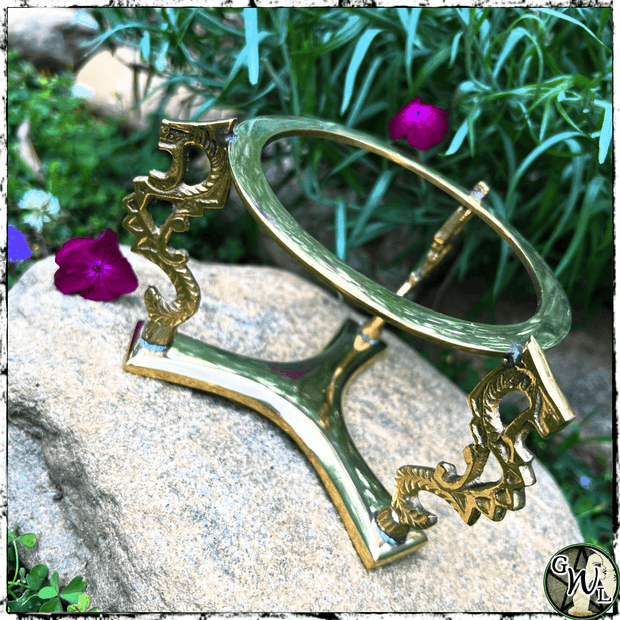 Brass Dragon Sphere Stand | Holder, Crystal Display