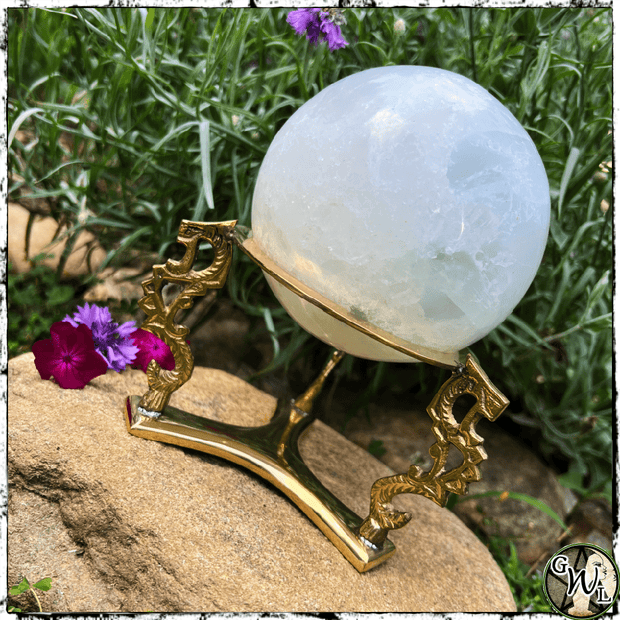 Large Selenite Crystal Sphere | Divination, Scrying, Altar Decor