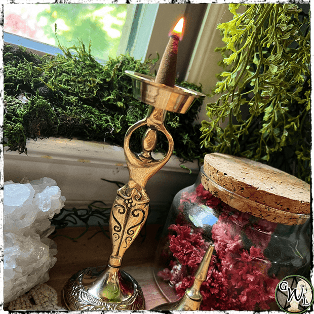 Spiral Goddess Incense Burner | Holds Cone or Granular Incense