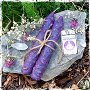 Purple Spell Candles, Green Witch Living