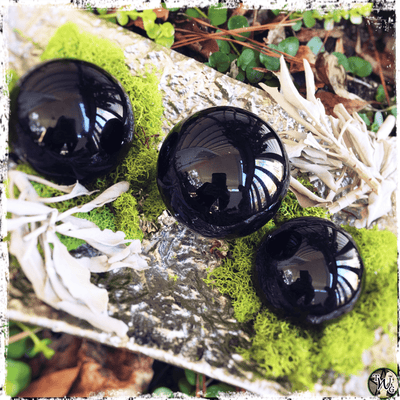 Black Obsidian Crystal Ball, Crystal Sphere for Scrying, The Witch's Guide