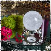 Decorative Silver Crystal Sphere Stand | Crystal Ball Holder