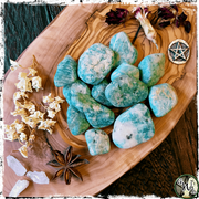 Tumbled Amazonite Crystals for Witches, Witch Decor, Green Witch Living
