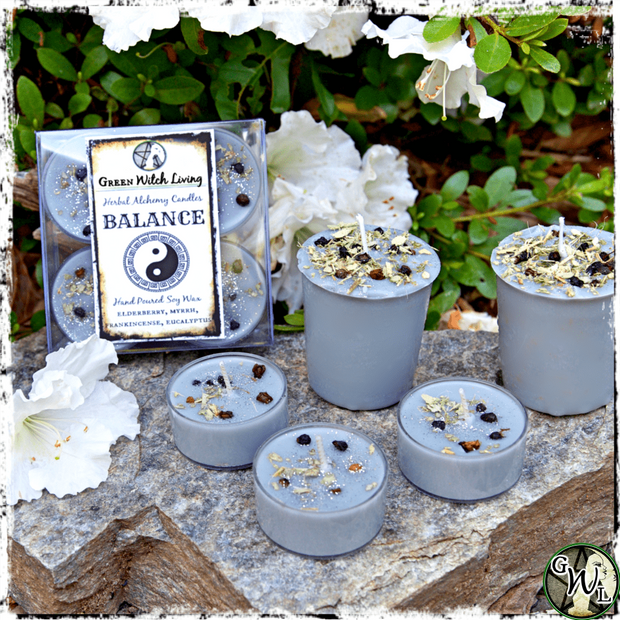 Spell Candles for Balance, Alignment, Centering, Green Witch Living