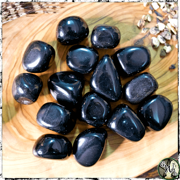 Tumbled Black Obsidian Crystals, Crystals for Witches, Green Witch Living