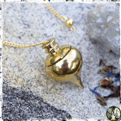 Secret Chamber Brass Pendulum with Storage, Green Witch Living