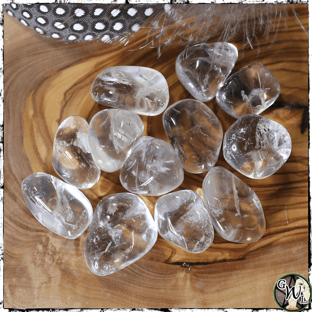 Tumbled Clear Quartz Crystals, Power, Balance, Green Witch Living
