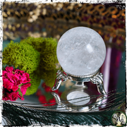 Clear Quartz Crystal Ball, Sphere, Scrying, Divination, Green Witch Living