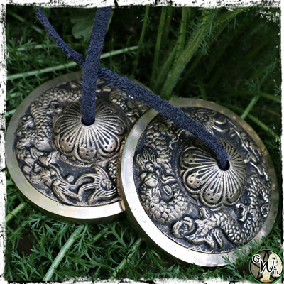 Dragon Tingsha Bells for sound healing, meditation, ritual, green witch living