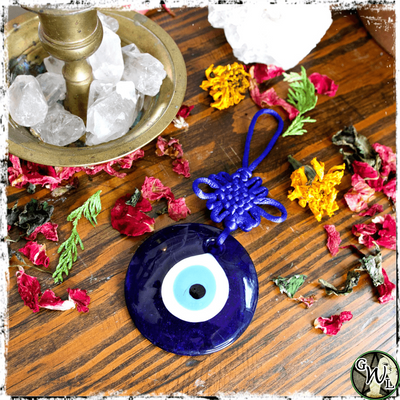 Evil Eye Amulet, Charm for Protection, Green Witch Living