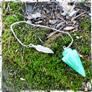 Green Aventurine Crystal Pendulum, Divination for Witches, Green Witch Living 
