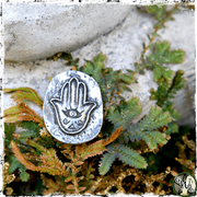 Hamsa Hand Pocket Amulet, Talisman, Stone, Green Witch Living