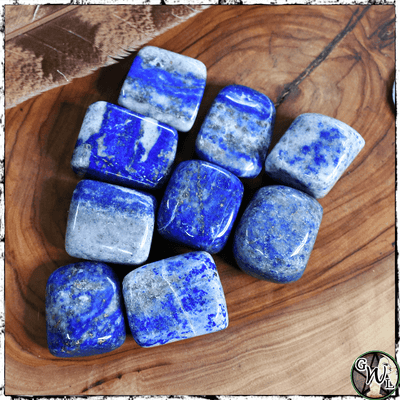 Tumbled Lapis Lazuli Crystals, Self-Expression, Honesty, Communication, Green Witch Living