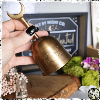 Triple Moon Altar Bell | Ritual Tool, Sound Cleansing