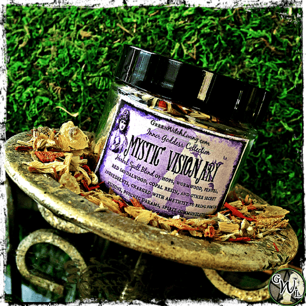 Mystic Visionary Herbal Incense Blend, Green Witch Living