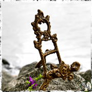 Ornate Brass Easel for Scrying Mirrors, Green Witch Living