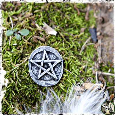 Pentagram Pocket Amulet, Charm, Talisman, Green Witch Living