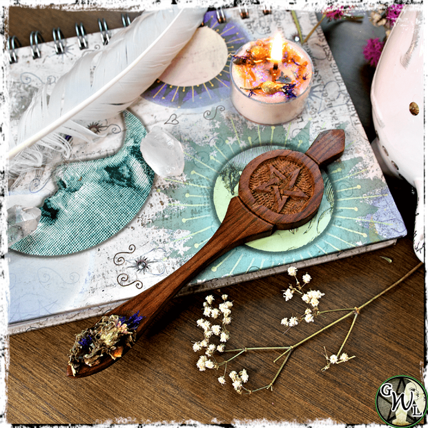 Pentacle Tea Spoon, Ritual Spoon, Herb Spoon, Green Witch Living