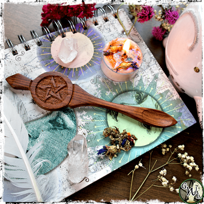 Pentagram Tea Spoon, Ritual Spoon, Green Witch Living