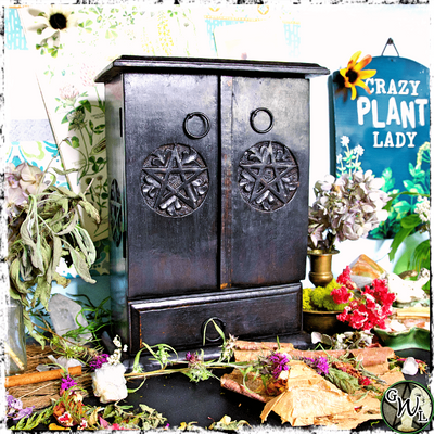 Pentagram Altar Cupboard, Green Witch Living