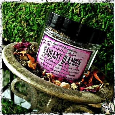 Radiant Glamour Herbal Incense, Spell Blend, Green Witch Living