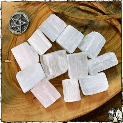Raw Selenite Crystals for Spirit Communication, Green Witch Living