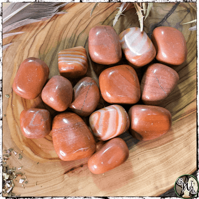 Tumbled Red Malachite Crystals, Inner Peace, Protection, Green Witch Living