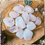 Tumbled Rose Quartz Crystals, Compassion, Love, Green Witch Living
