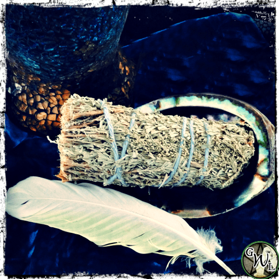 Sage & Lavender Herbal Smudge Bundle, Smoke Wand, Green Witch Living