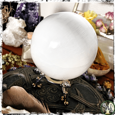 Selenite Crystal Ball | Enlightenment, Divination, Scrying
