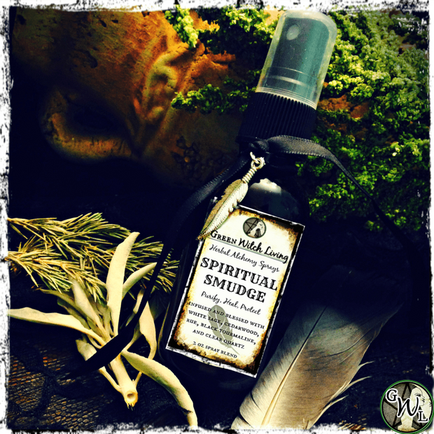 Spiritual Smudge Ritual Spray for Purification, Green Witch Living