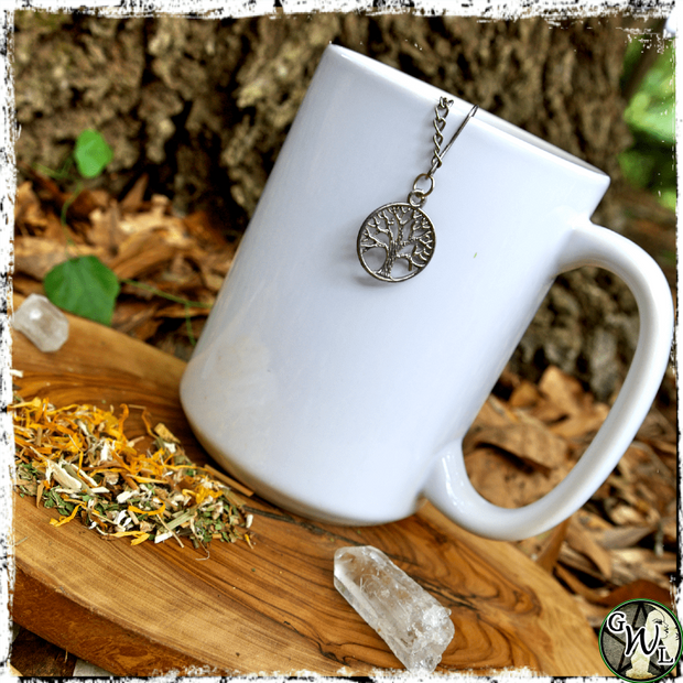 Witch's Tree of Life Tea Ball Strainer, Green Witch Living