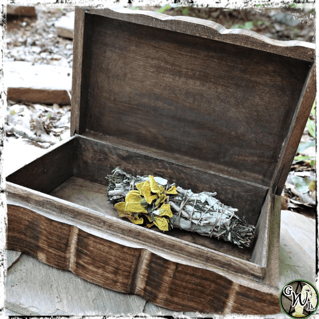 Tree of Life Wooden Box, Herb Storage, Green Witch Living