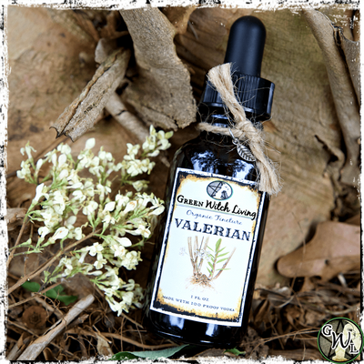 Organic Valerian Root Tincture, Herbal Medicinal, Green Witch Living