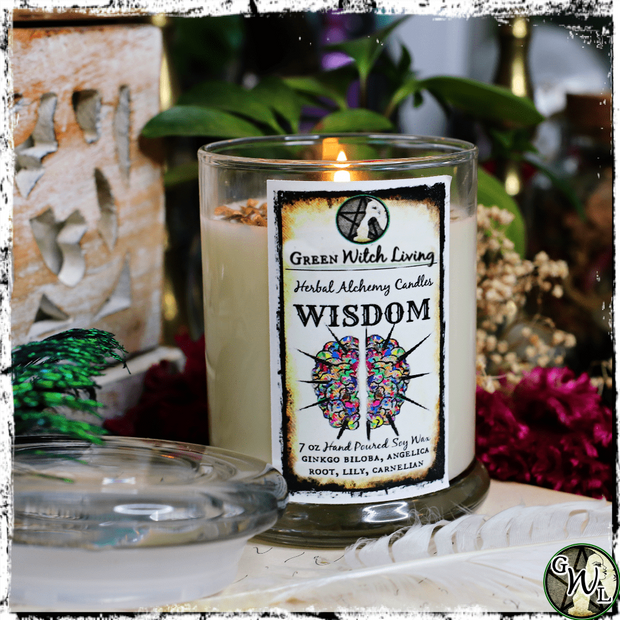 Herbs, Stones, and Glitter in Candle Magic