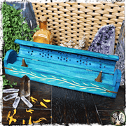 Sea Witch Wooden Incense Burner Box | Holds Sticks, Cones