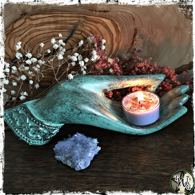 Serenity Tealight Candle Holder, Blessings, Enlightenment, The Witch's Guide
